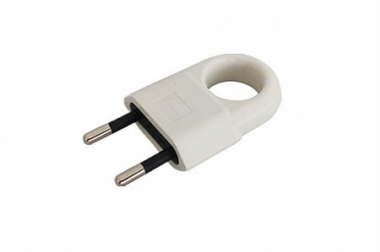 Фотография товара 'General lamp 470515 Вилка разборная GRV-P-10-FE-W-IP20 плоская с ушком'