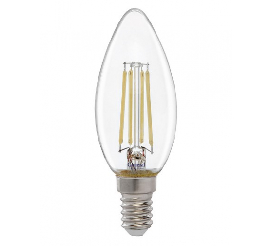 Фотография товара 'General lamp 649700 Светодиодная лампа FIL Свеча CS-7W-E14-6500'